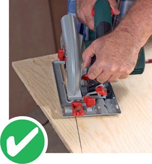 Sänksåg eller cirkelsåg Sänksåg eller cirkelsåg